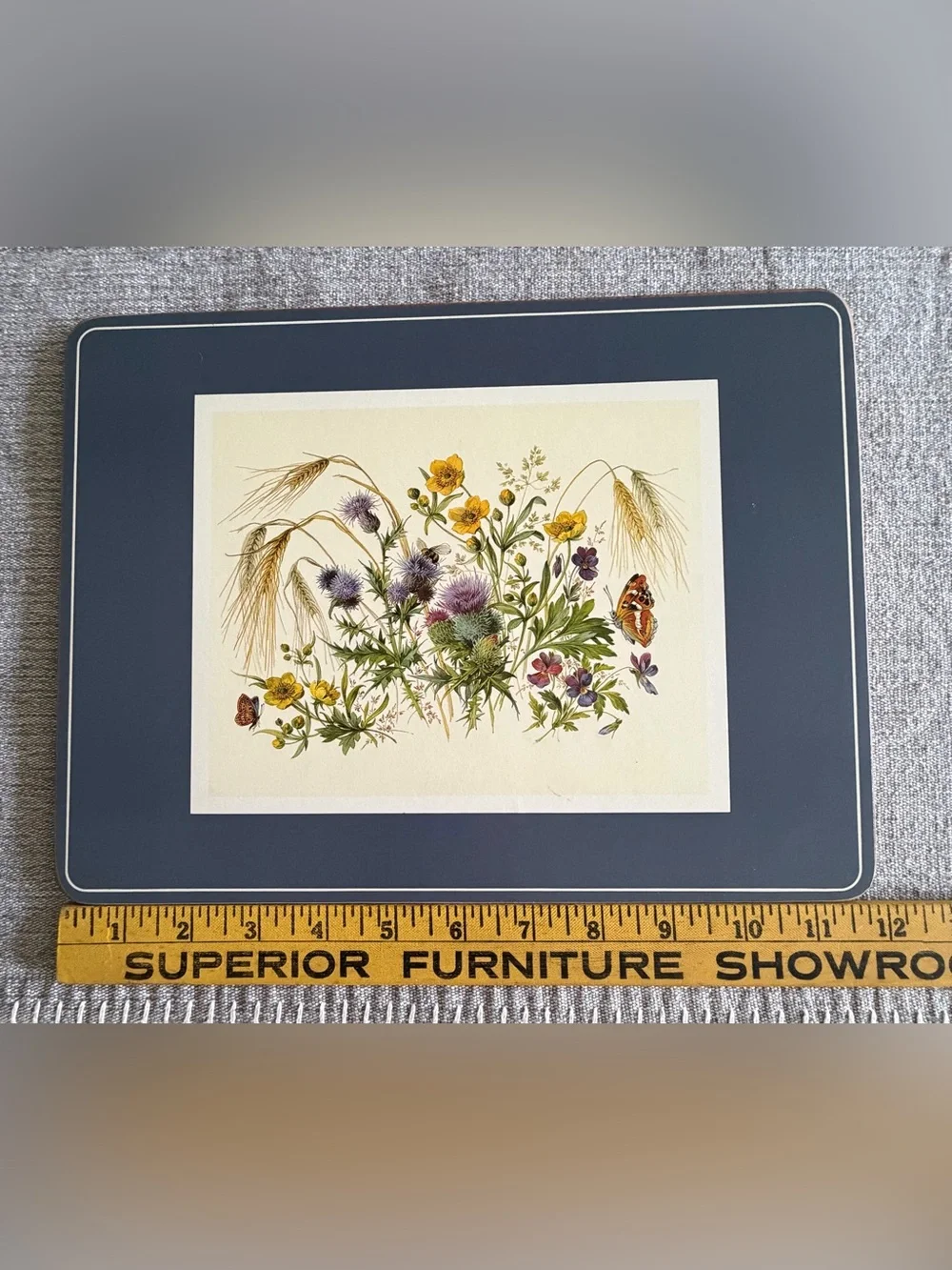 Set of Six Pimpernel English Butterfly Collection Cork-backed Placemats